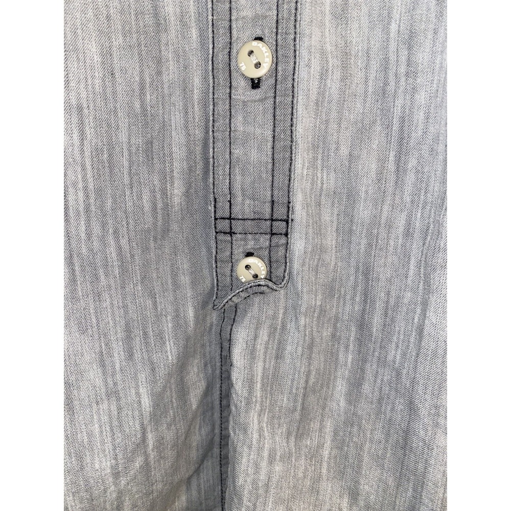 Oakley Button Up Shirt Mens Medium Gray Long Sleeve Pockets Spread Collar - Picture 4 of 8